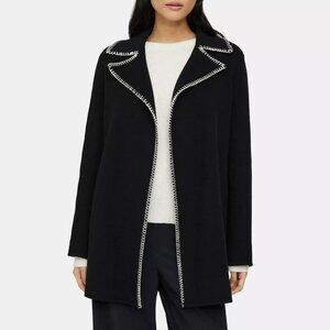 Theory Blanket Stitch Jacket in Double-Face Wool-Cashmere Size L